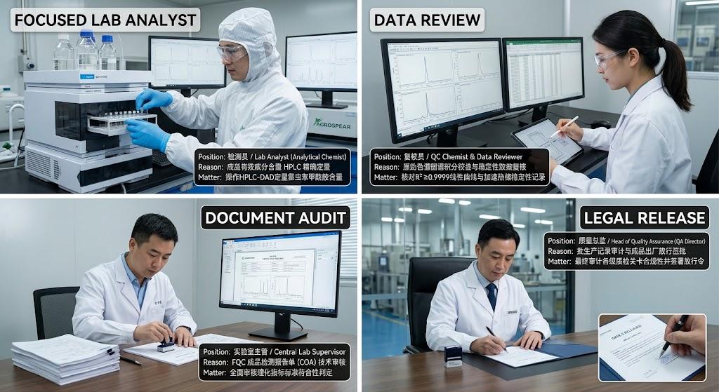 Final quality control personnel and product release verification